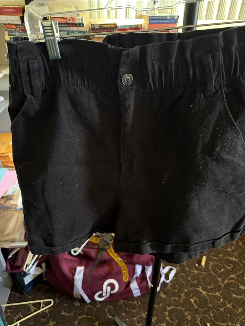 No Boundaries Black High-Waist Elastic Shorts